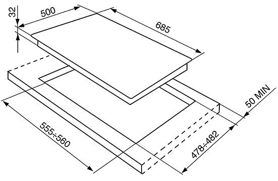 Smeg SRV876AOGH Piano cottura a gas finitura antracite da 70cm Promessa Smeg SRV876AOGH Piano cottura a gas finitura antracite da 70cm