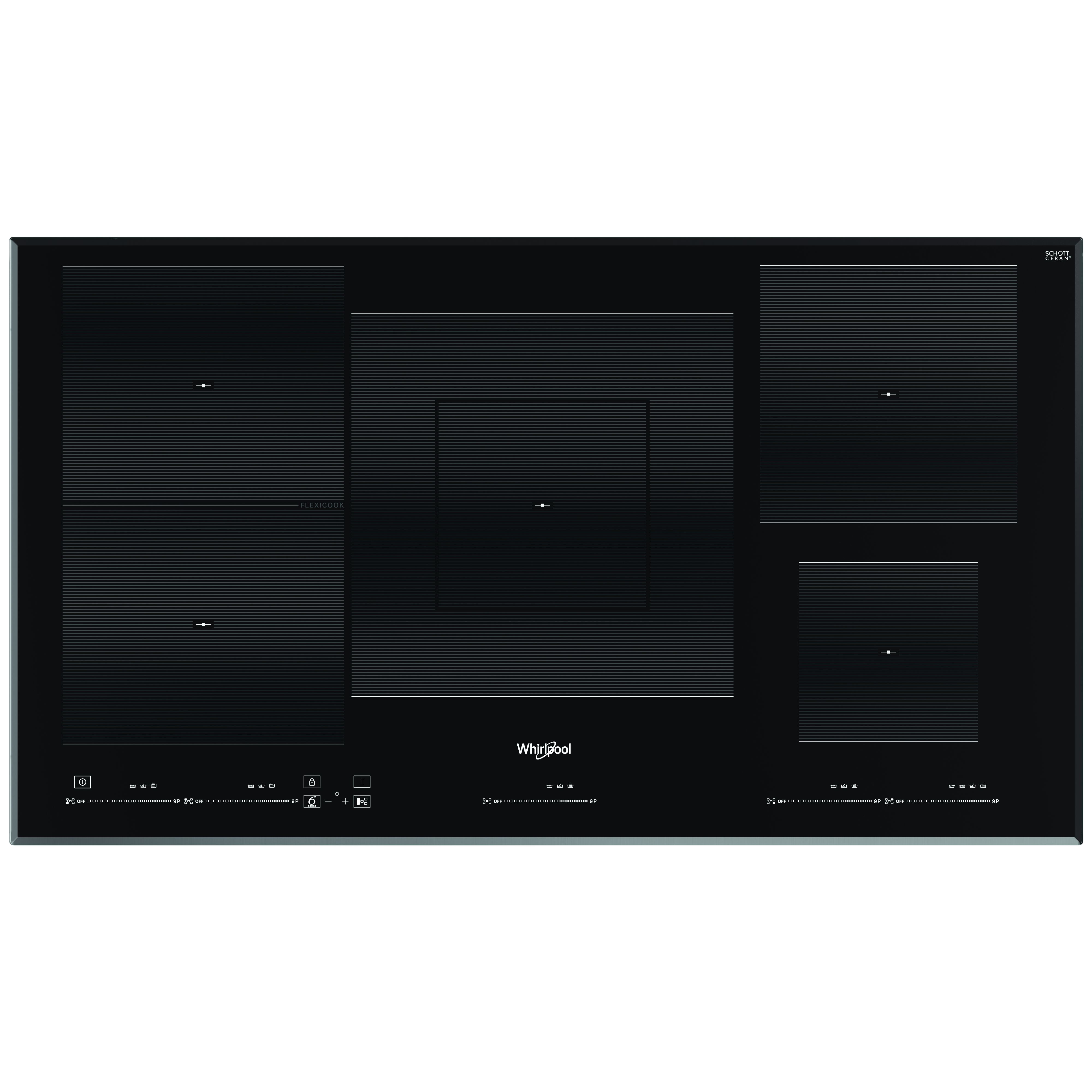 Whirlpool WT1090BA - Piano Cottura a induzione 90cm Vetro Nero