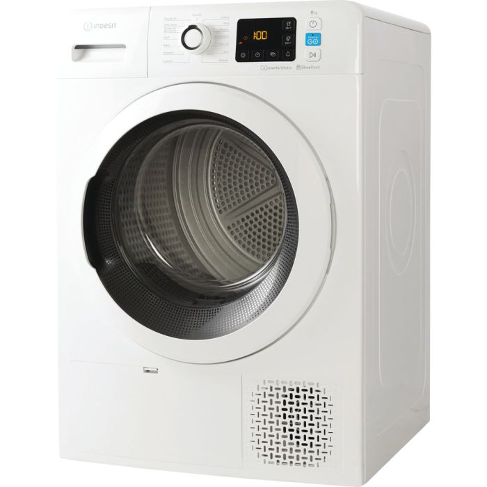 Indesit YTNM1183KRXIT Asciugatrice a pompa di calore   Libera installazione   Capacità 8 kg   Super veloce   Programma lavaggio scarpe