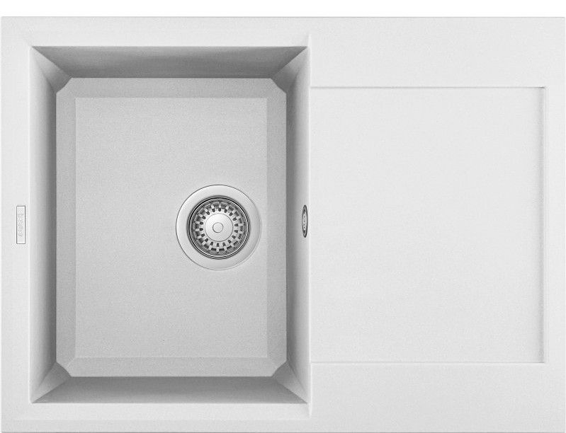 Elleci Easy 135 LGY13568 Lavello 1 vasca con gocciolatoio in Granitek bianco Promessa Elleci Easy 135 LGY13568 Lavello 1 vasca con gocciolatoio in Granitek bianco
