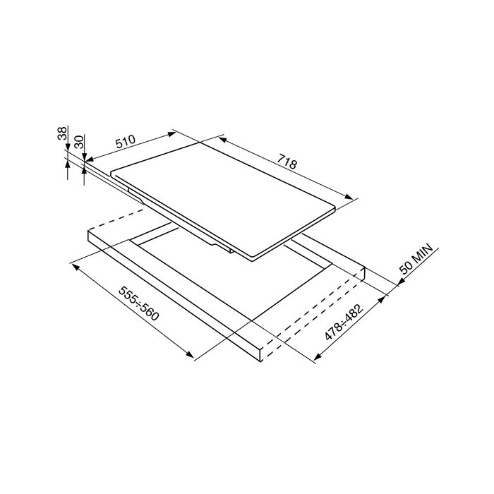Smeg P705ES Piano Cottura da 75 Cm acciaio Promessa Smeg P705ES Piano Cottura da 75 Cm acciaio