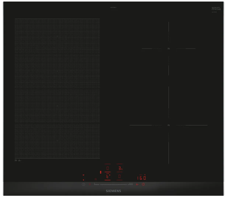 Siemens EX675HEC1E Piano cottura a induzione 60 cm Nero