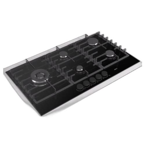 Elleci PVGU901BK Piano Cottura Urban Gas On Glass 90 5 Fg Black Griglie Ghisa