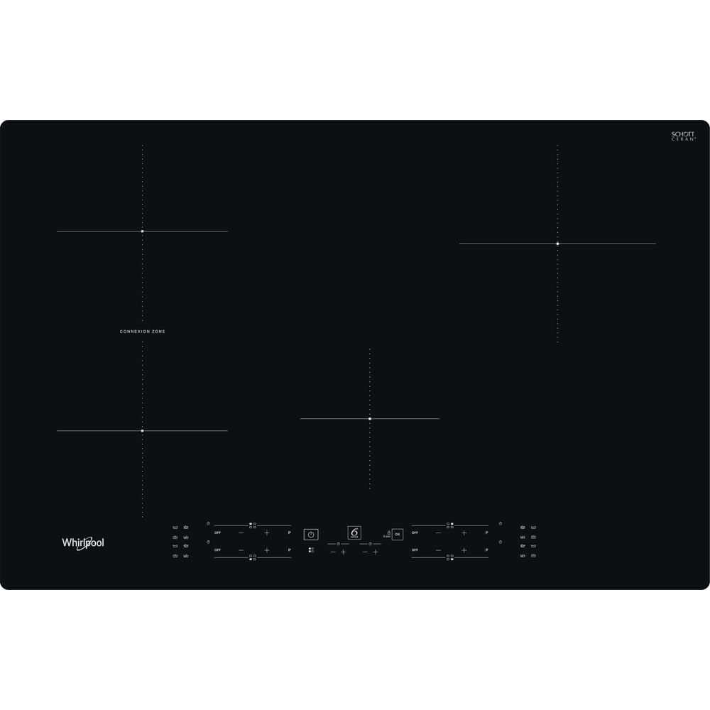 Whirlpool WBB4877NE Piano cottura induzione in Vetroceramica nero