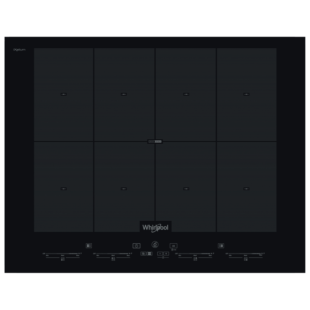 Whirlpool SMO658CNE   Piano cottura a induzione in vetroceramica cm 65   8 zone di cottura   nero