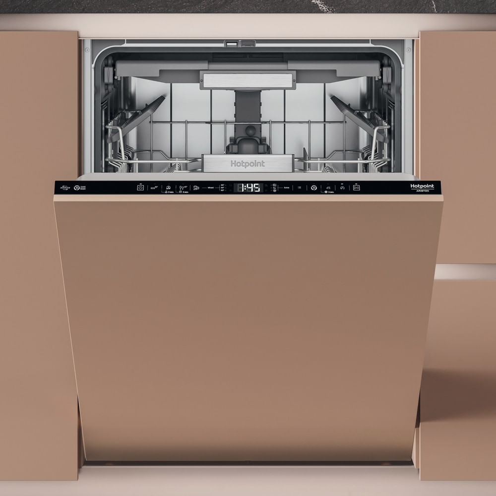 Hotpoint Ariston HM759TL   Lavastoviglie a scomparsa totale    15 coperti   pannello di controllo nero   classe B