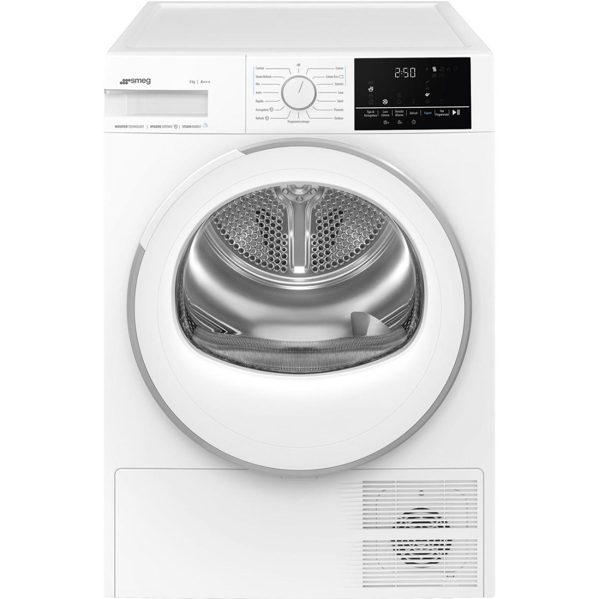 Smeg DN83SE - Asciugatrice - 8 kg - libera installazione - a condensa con pompa di calore - classe A+++