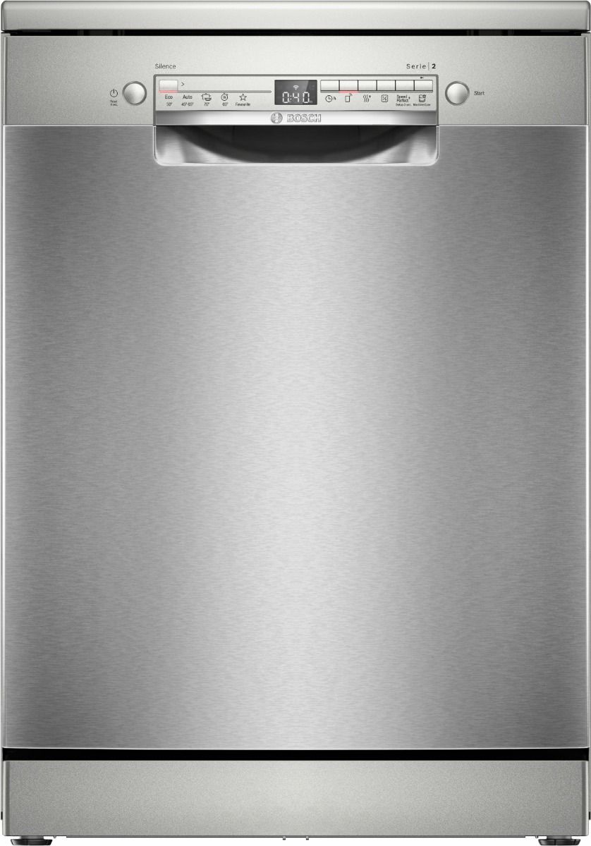 Bosch SMS2HTI02E   Lavastoviglie libera installazione   60 cm   13 coperti   piano removibile   home connect   inox   classe D