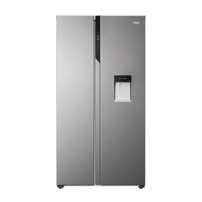 Haier HSR5918DWMP a Frigorifero Side by Side a libera installazione a 521 lt a dispenser acqua a display incorporato a luce led a inox a classe D