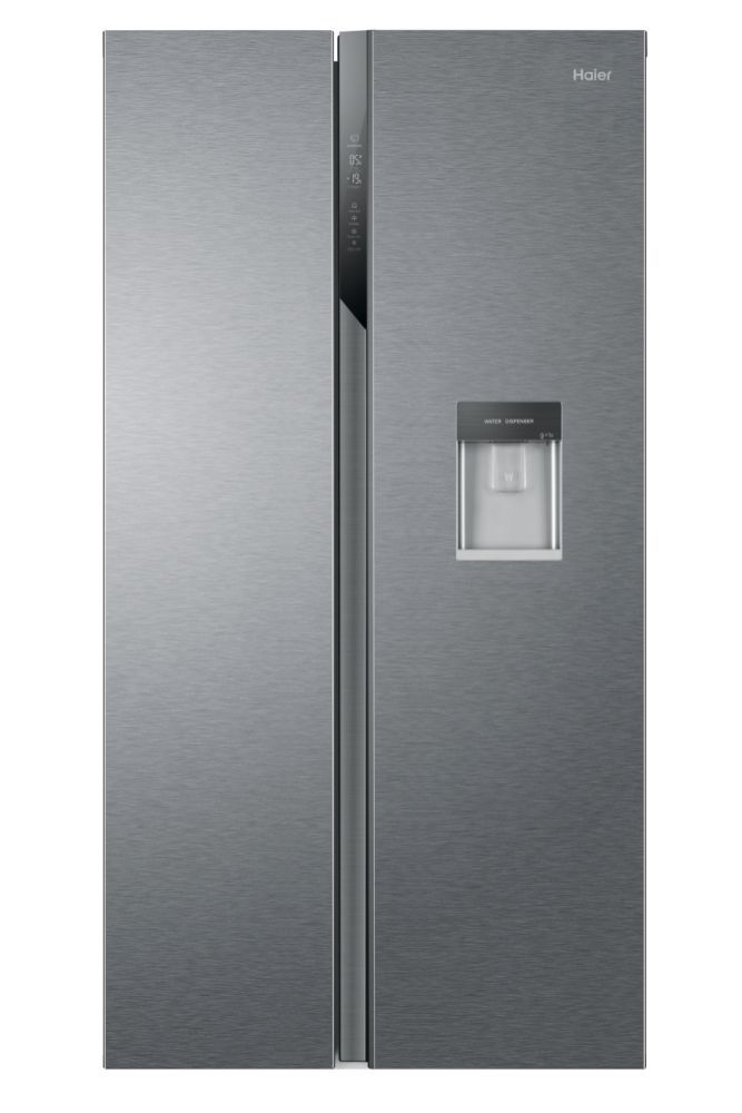 Haier H178W900D647 a Frigorifero Side by Side a libera installazione a larghezza 90 cm a dispenser acqua esterno a silver a classe E