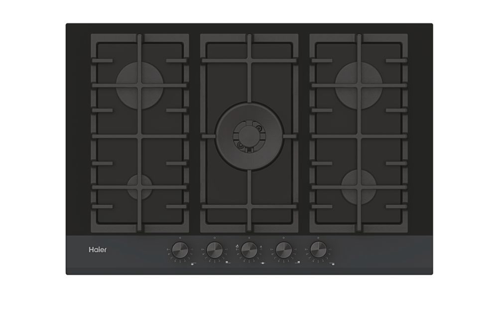 Haier HAVG75HBPB Piano a Gas su vetro