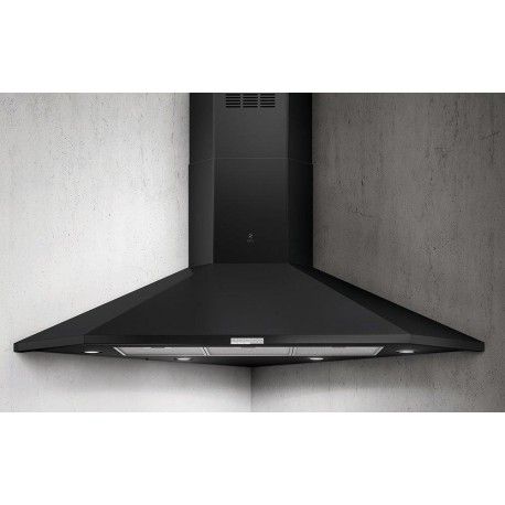 Elica PRF0127462A Acuta BL/F/100 cappa a parete angolare da 100 cm nera versione Filtrante