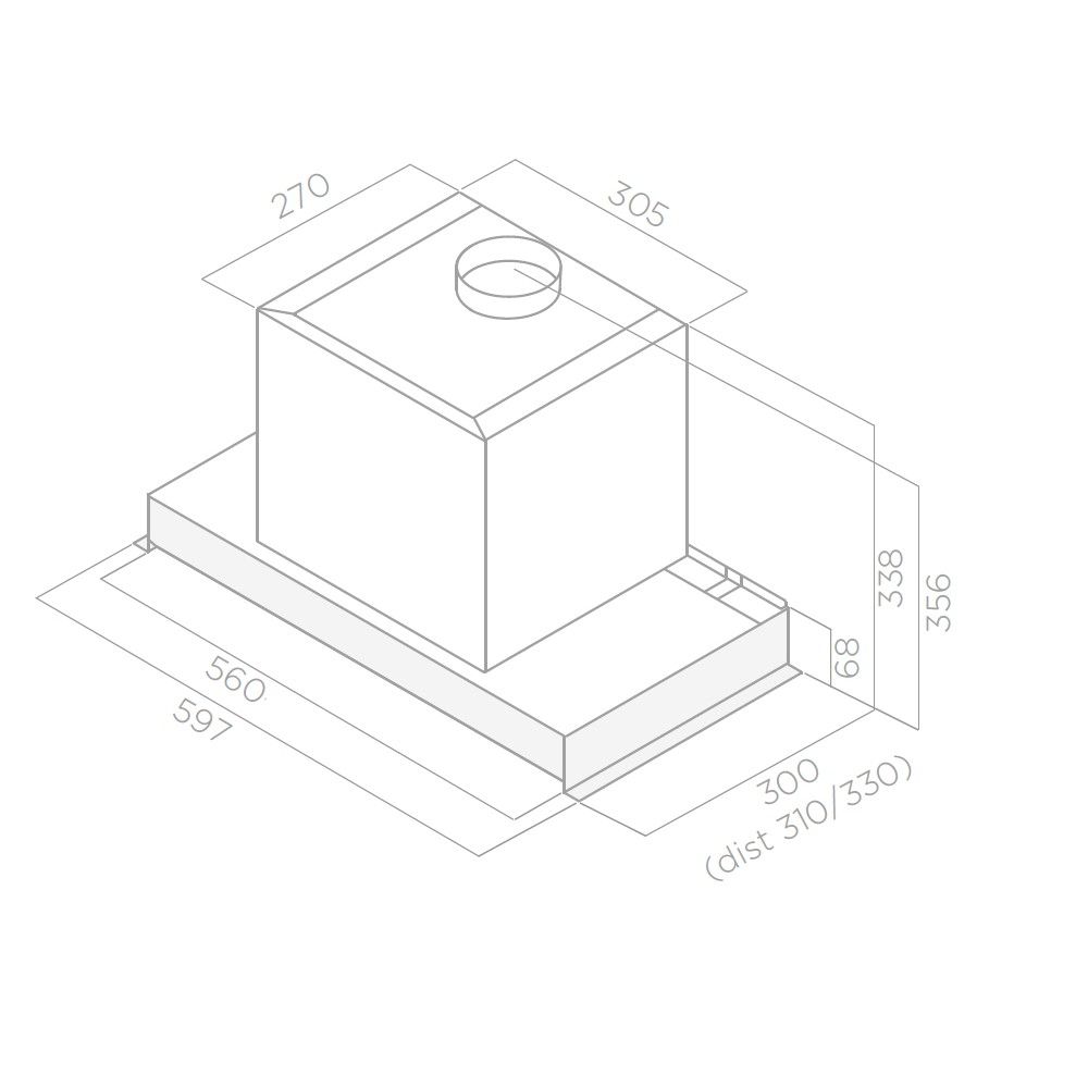 Elica PRF0109787 Glass Out IX/A/60 cappa da incasso da 60 cm in acciaio inox e vetro versione Aspirante