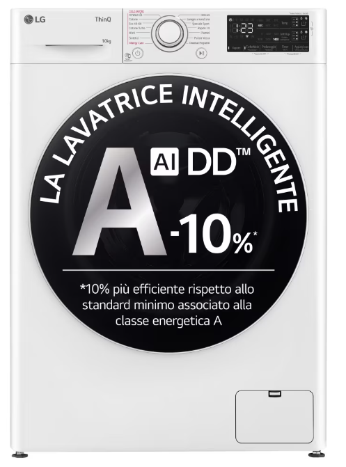 Lg F4R3710NSWW Lavatrice 10kg AI DD™ | Serie R3 Classe A-10% | 1400 giri