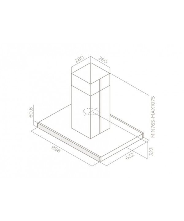 Elica PRF0104629A Joy Island WhixA90 cappa a isola da 90 cm in acciaio inox e vetro bianco versione Aspirante