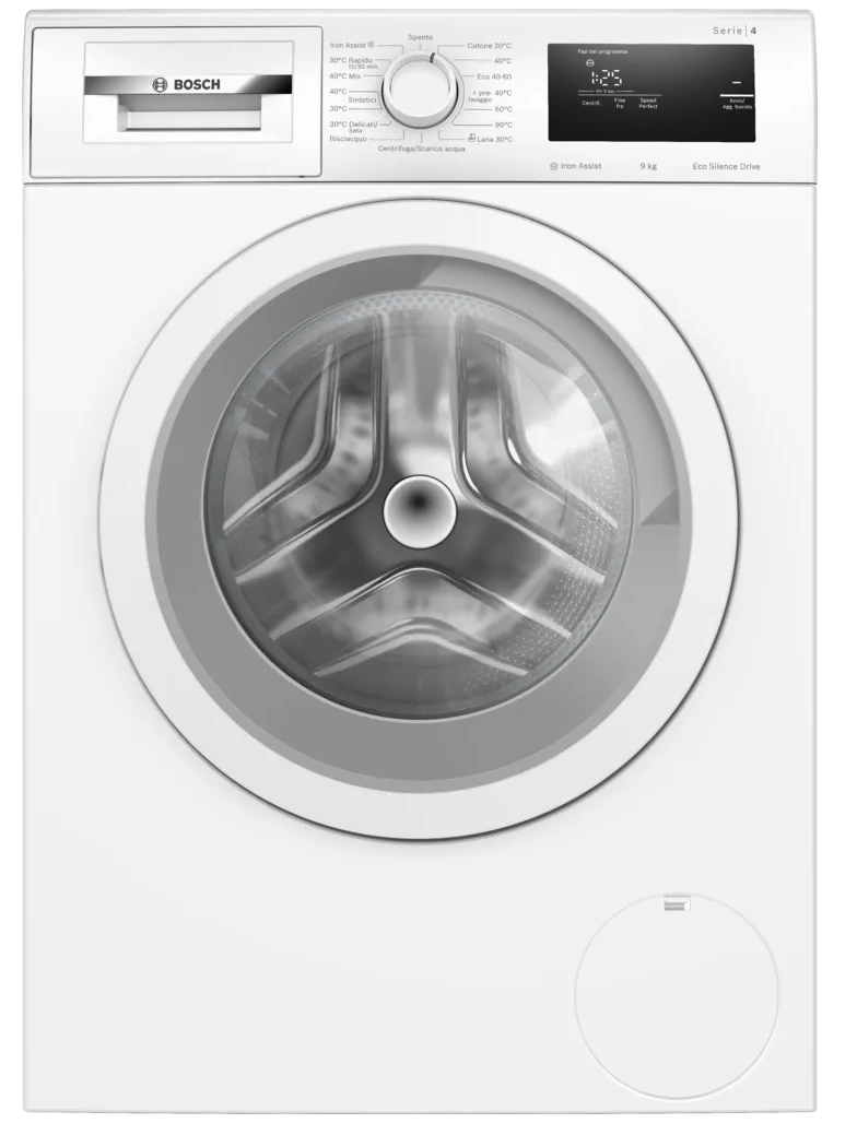 Bosch WAN24009II   LAVATRICE   9KG   CENTR 1200 GIRI   CLASSE A   ECOSILENCE   IRON ASSIST   ACTIVE WATER   SPEED PERFECT