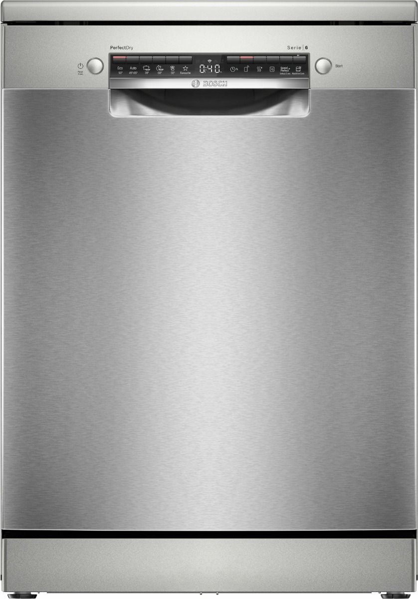 Bosch SMS6ZCI10E Lavastoviglie da libera installazione 60 cm Acciaio spazzolato anti-impronta
