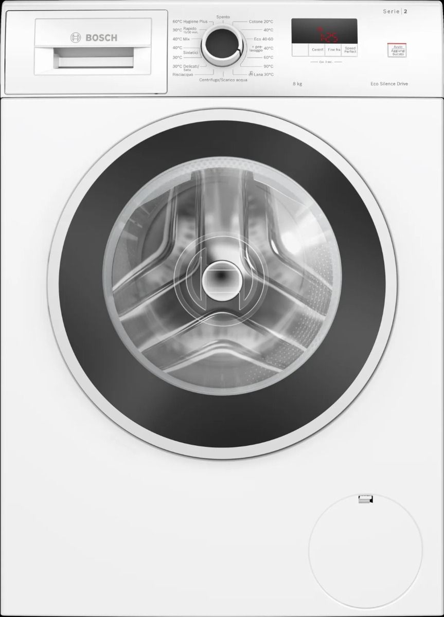 Bosch WGE03200IT   Lavatrice libera installazione   8 kg   1200 giri   funzione aggiungi bucato   display led   classe A